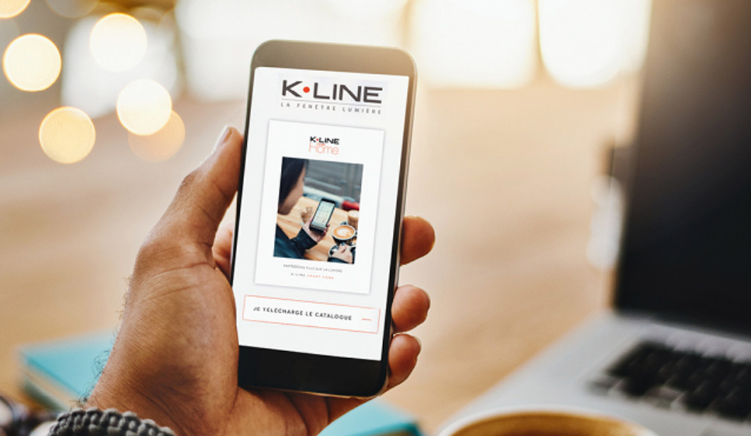 Aperçu de l'application KLINE Smart Home sur un téléphone mobile