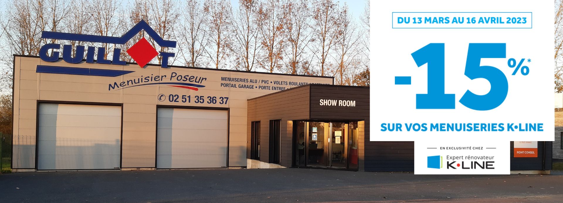 guillot-menuiserie-kline-promo-mars-avril-2023 guillot menuiserie promotion k.line -15% menuiserie aluminium